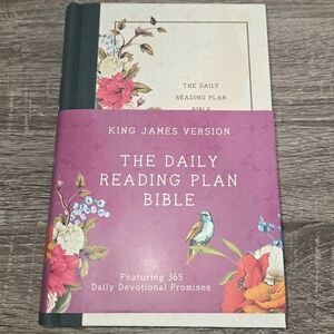Barbour Publishing Daily Reading Plan Bible (Floral Hardcover) KJV.